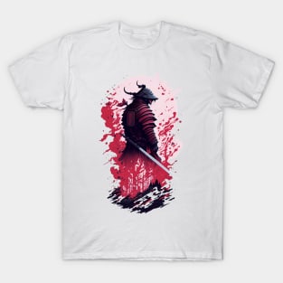 Colorful Chaos Unleashed Shadow Samurai T-Shirt